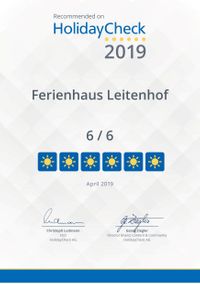 Leitenhof Urkunde 2019
